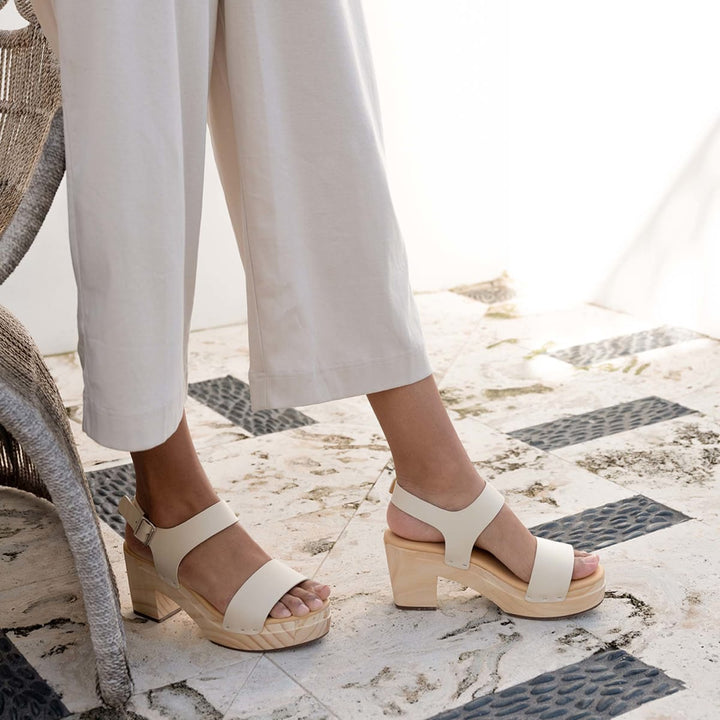 All-Day Open Toe Clog - Bone - FINAL SALE