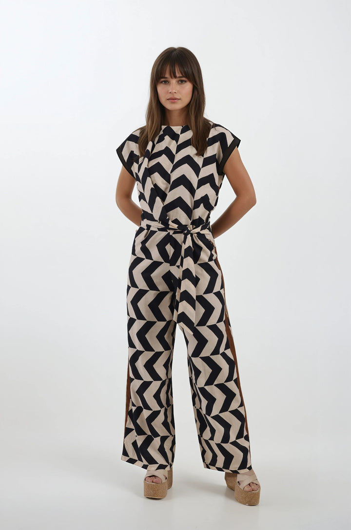 Anika Jumpsuit - Geo Print