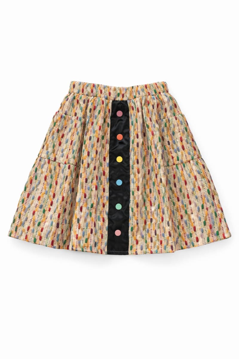 Textured Aline Skirt - Rainbow