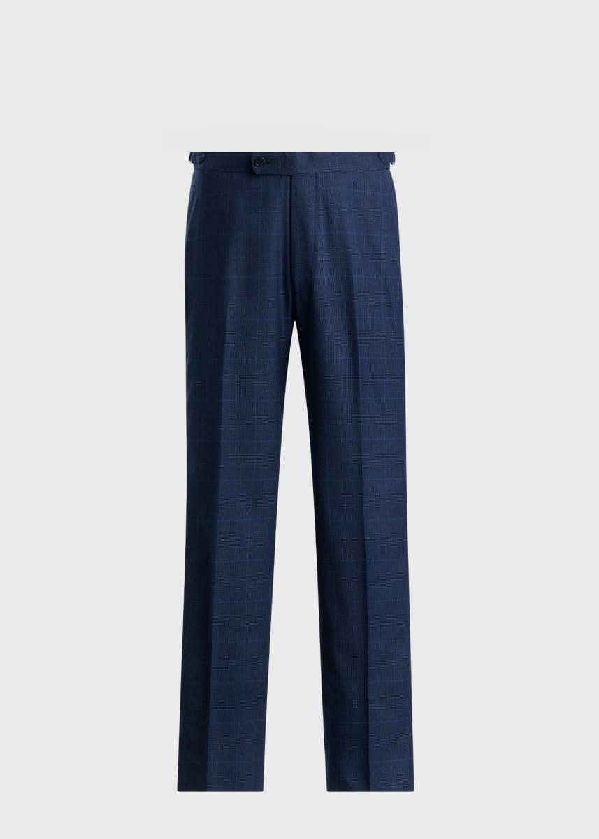 Wool & Silk Tonal Plaid Suit - Mid Blue