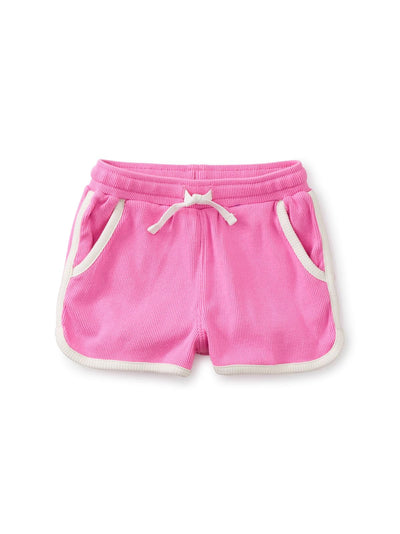 Piped Gym Shorts - Perennial Pink