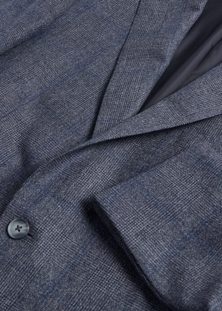 Wool & Cashmere Plaid Paul Suit - Grey