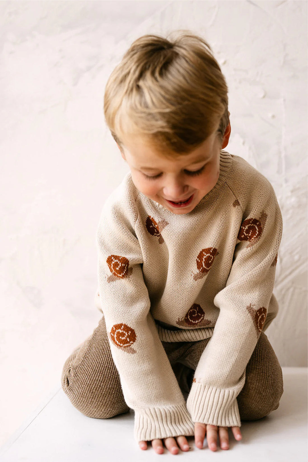 Organic Snail Knit Sweater - Oatmeal