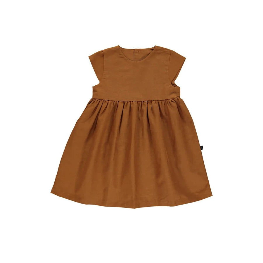 Honey Cap Sleeve Dress - Brown Dresses + Skirts Monkind 