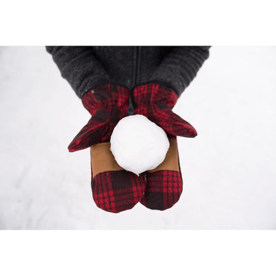 Ida's Mittens - Black/red Tartan