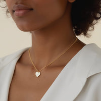 Single Hearted Girl White Necklace Magnetic Clasp Jewelry for Self Love