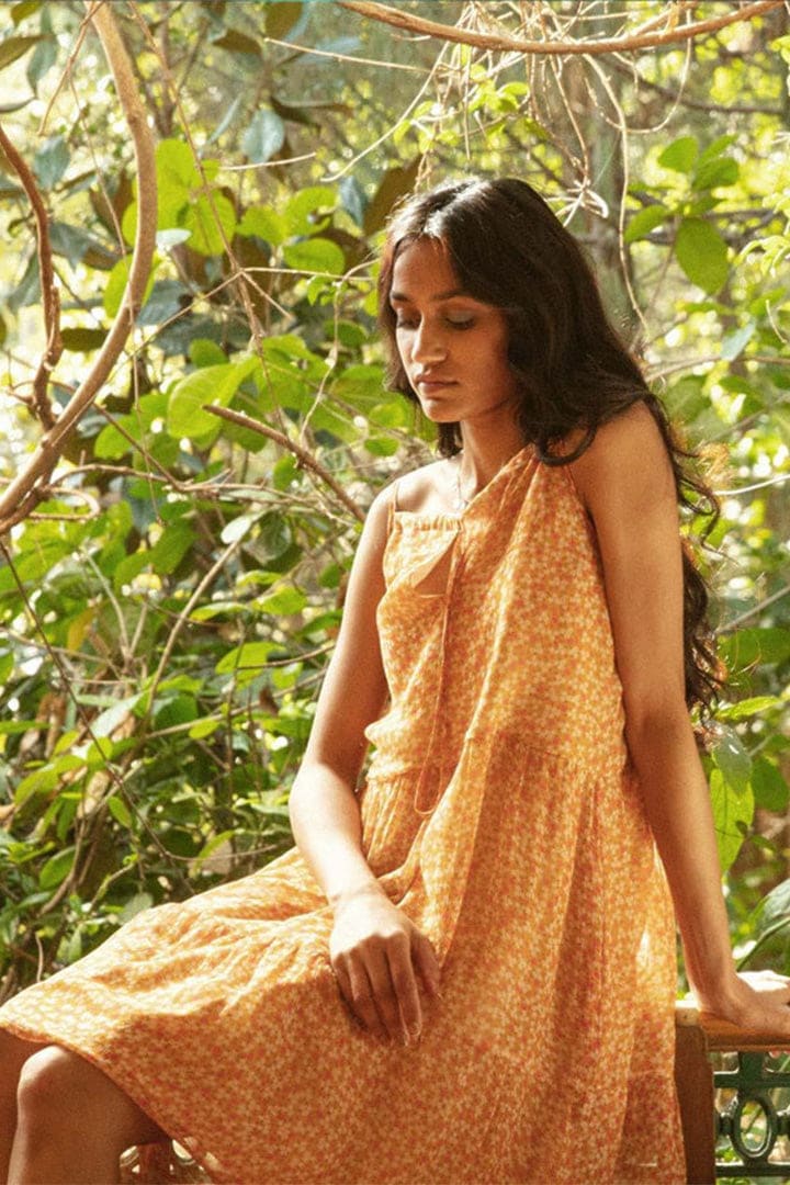 Sunset To Sunrise Dress - Dizzy Mustard