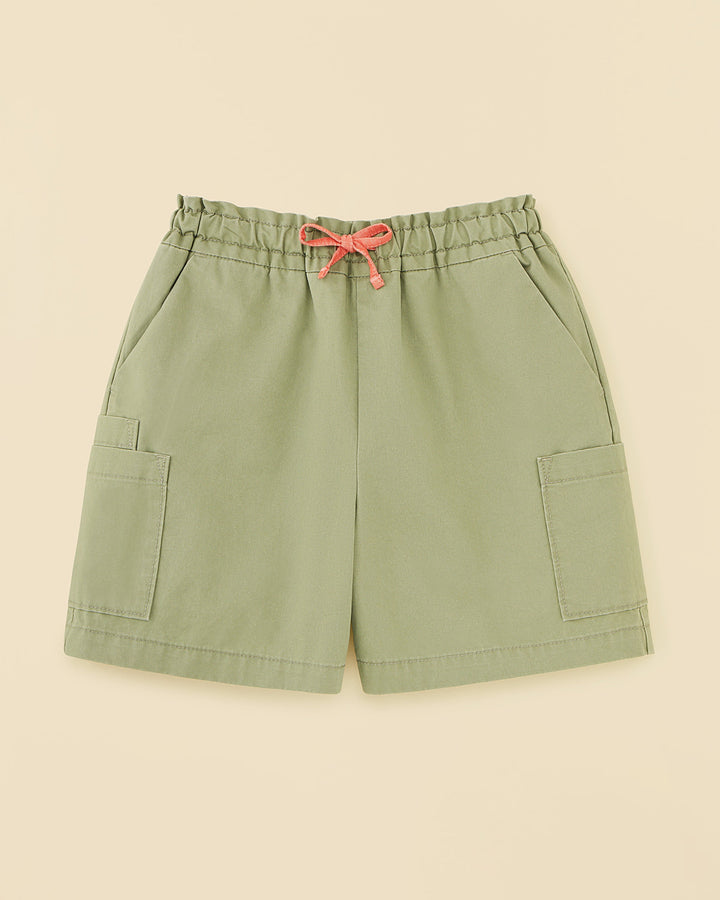 Organic Cotton Cargo Shorts - Oil Green