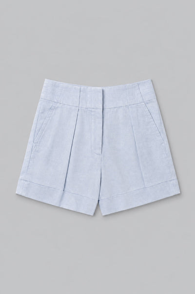 Pleated Shorts - Blue