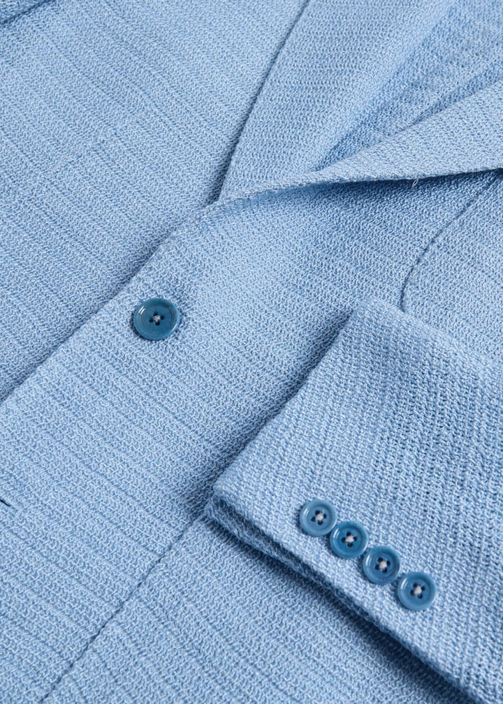 Phineas Cole Open Weave Jacket - Light Blue