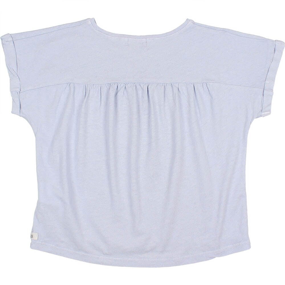 Rolled Sleeve Linen Tee Shirt - Anil