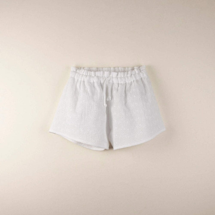 Loose Organic Shorts with Swiss Embroidery Shorts Popelin 