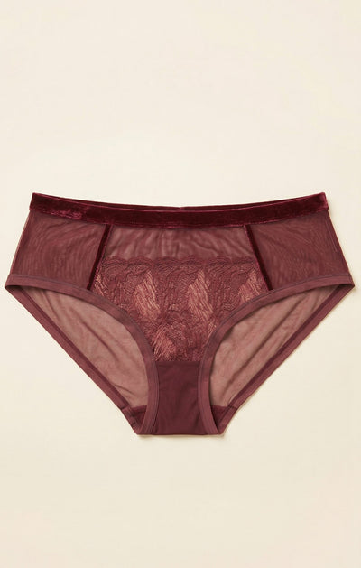 Happy Within Highwaist Briefs - Burgundy - FINAL SALE - Underwear
