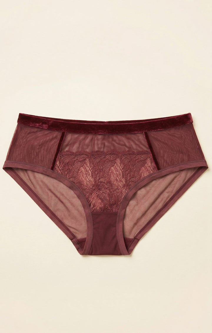 Happy Within Highwaist Briefs - Burgundy - FINAL SALE - Underwear