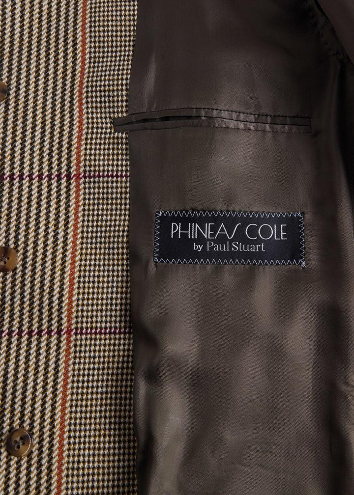 Russel Plaid Overcoat - Brown