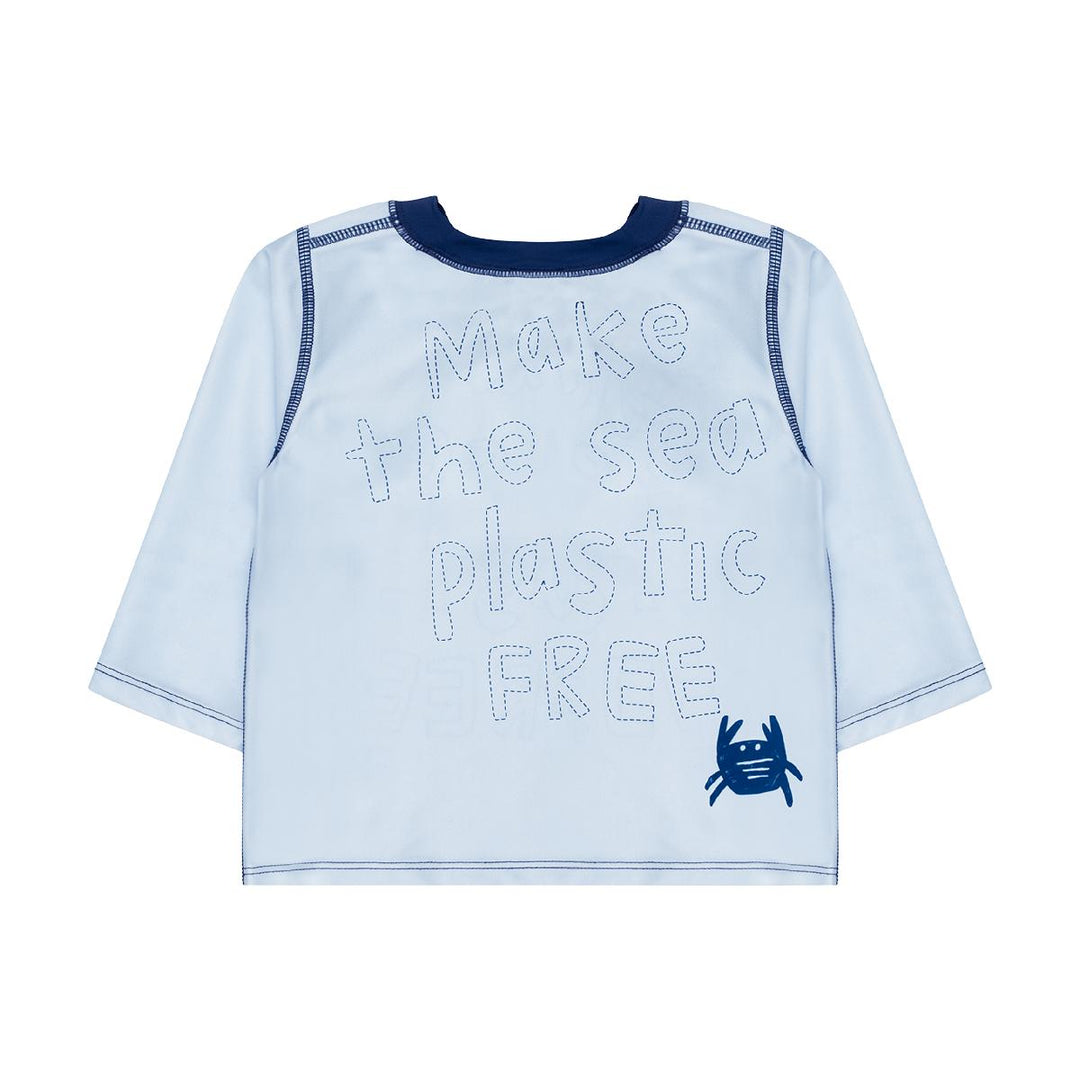 Make the Sea Plastic Free Rashguard - Powder Blue