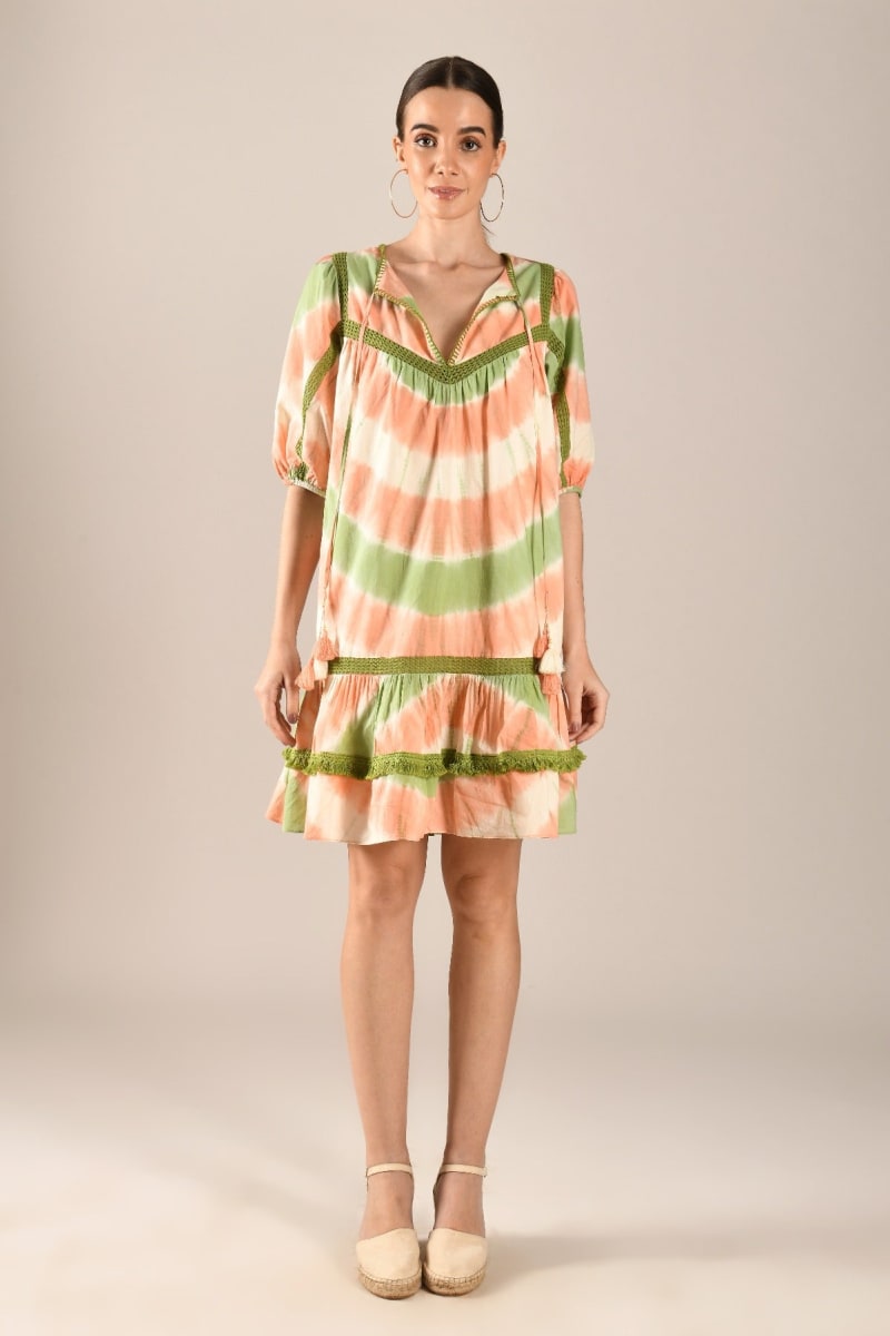Sahiba Mini Dress - Peach