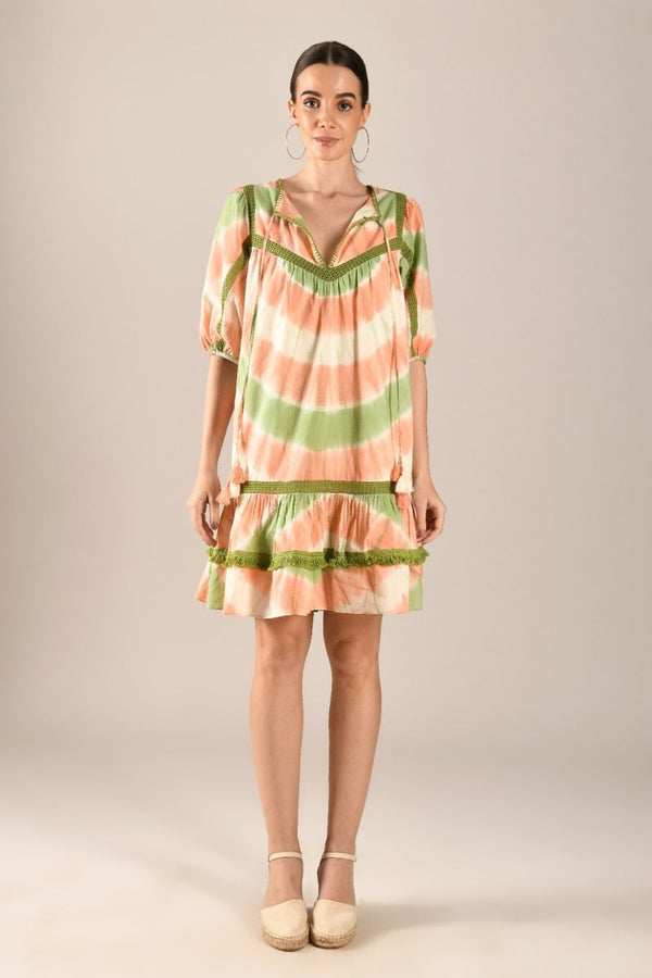 Sahiba Mini Dress - Peach