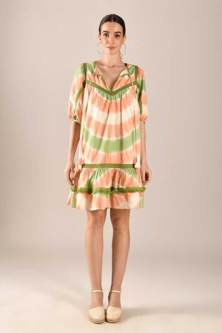 Sahiba Mini Dress - Peach