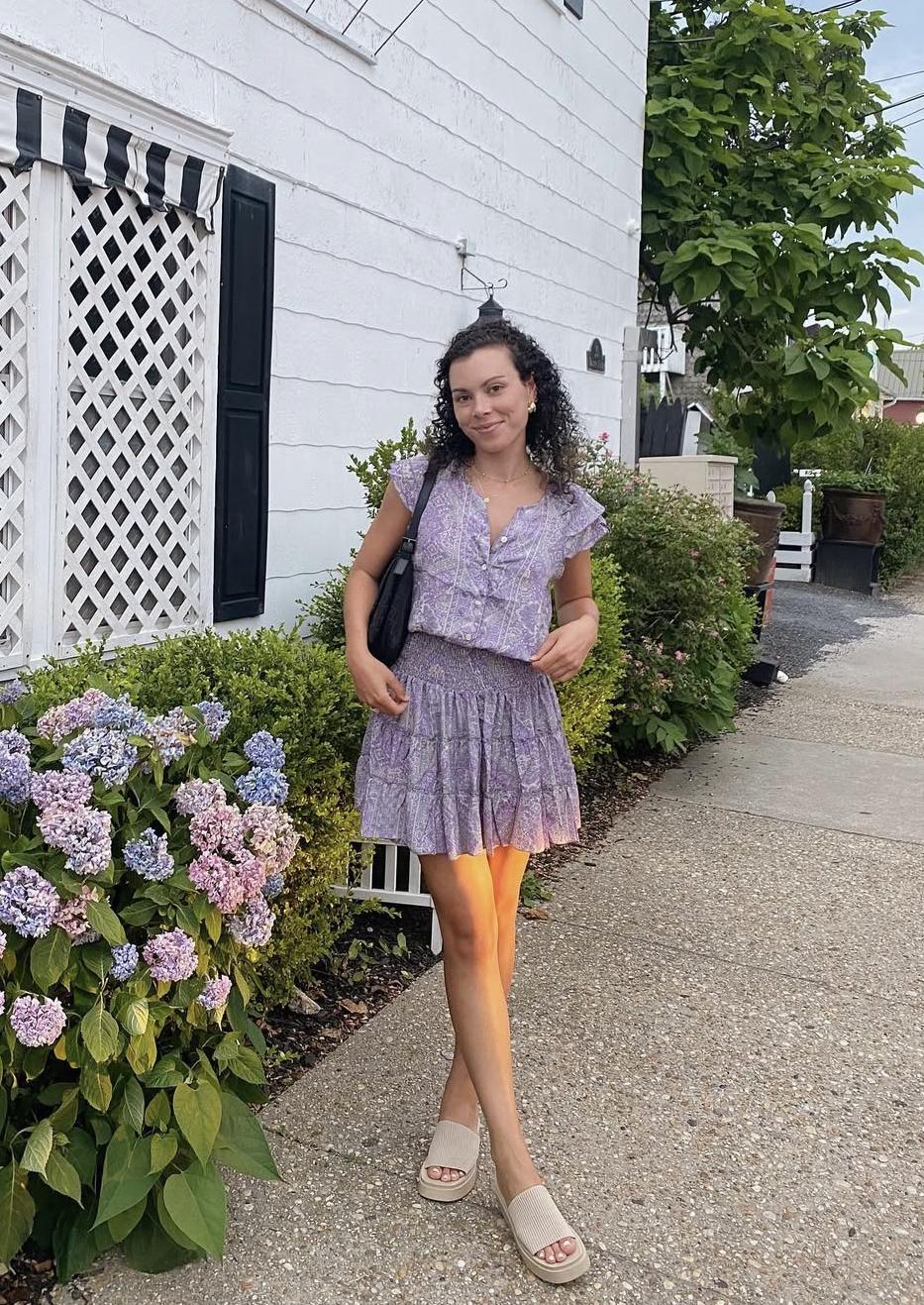 Jenny Silk Mini Dress - Lavender