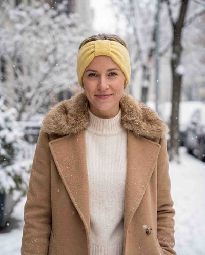 Headband With Knot - Yellow