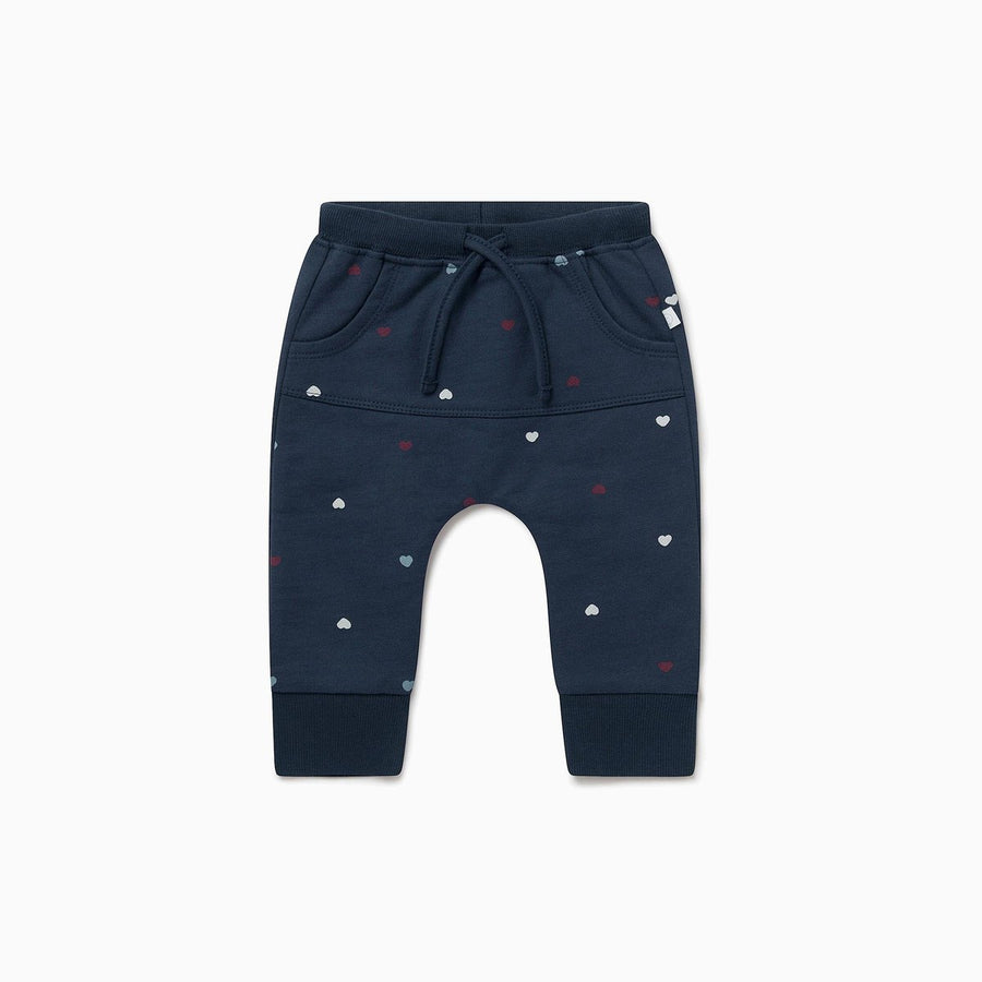 Heart Joggers - Navy Hearts Sweatpants Mori