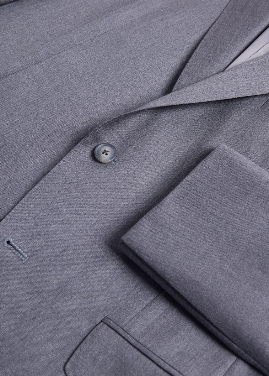 Super 110s Wool Paul Suit - Mid Grey