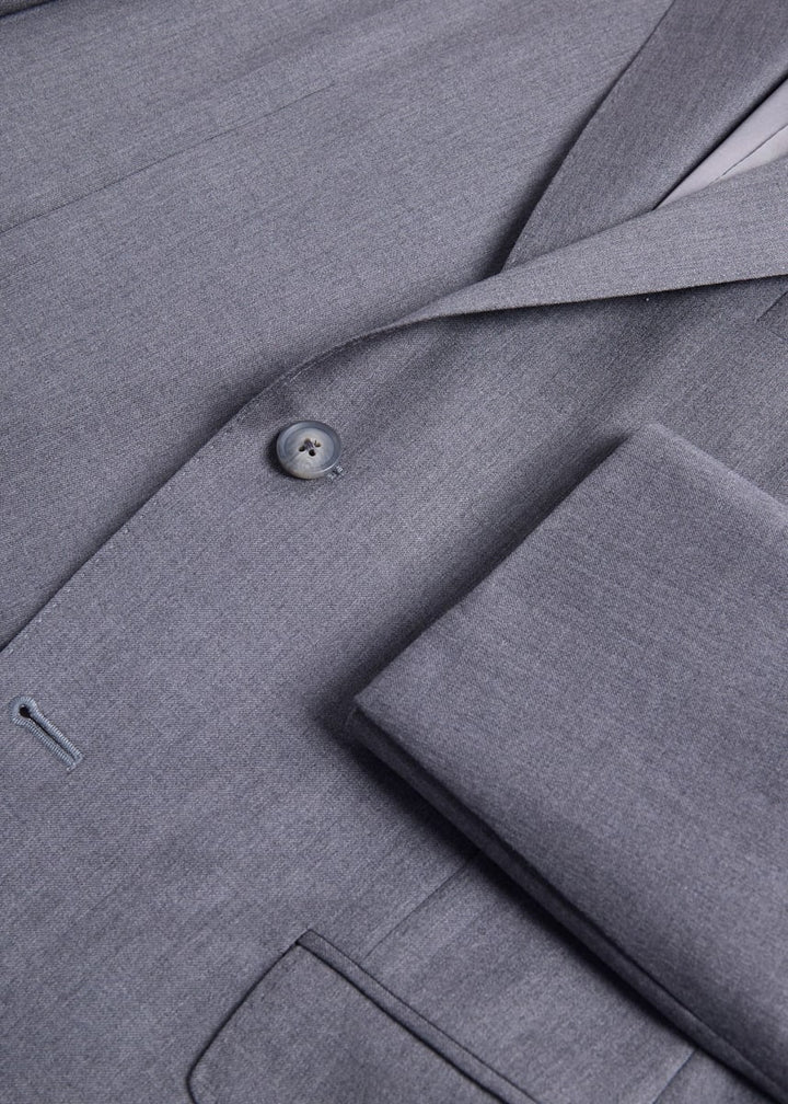 Super 110s Wool Paul Suit - Mid Grey