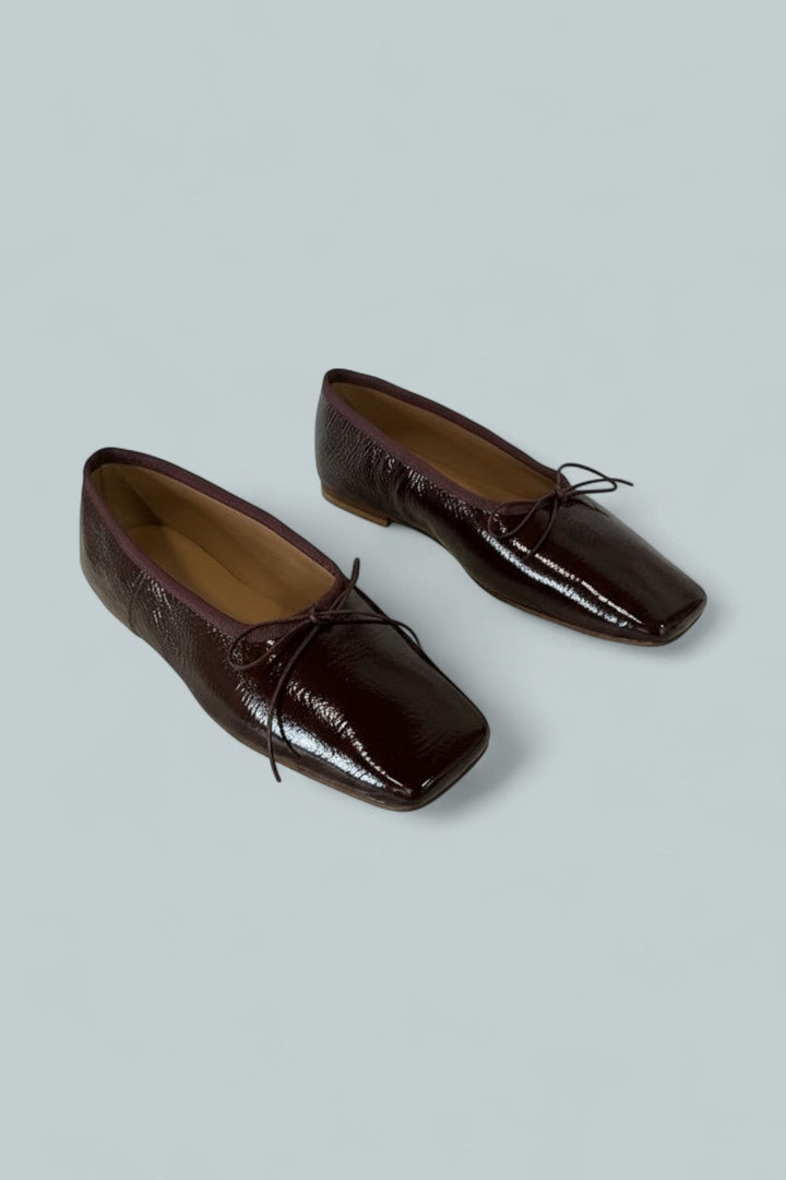 Women's Square Toe Ballerina Flats - Oxblood