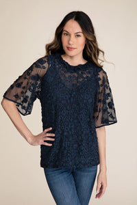 Heather Top - Midnight Navy