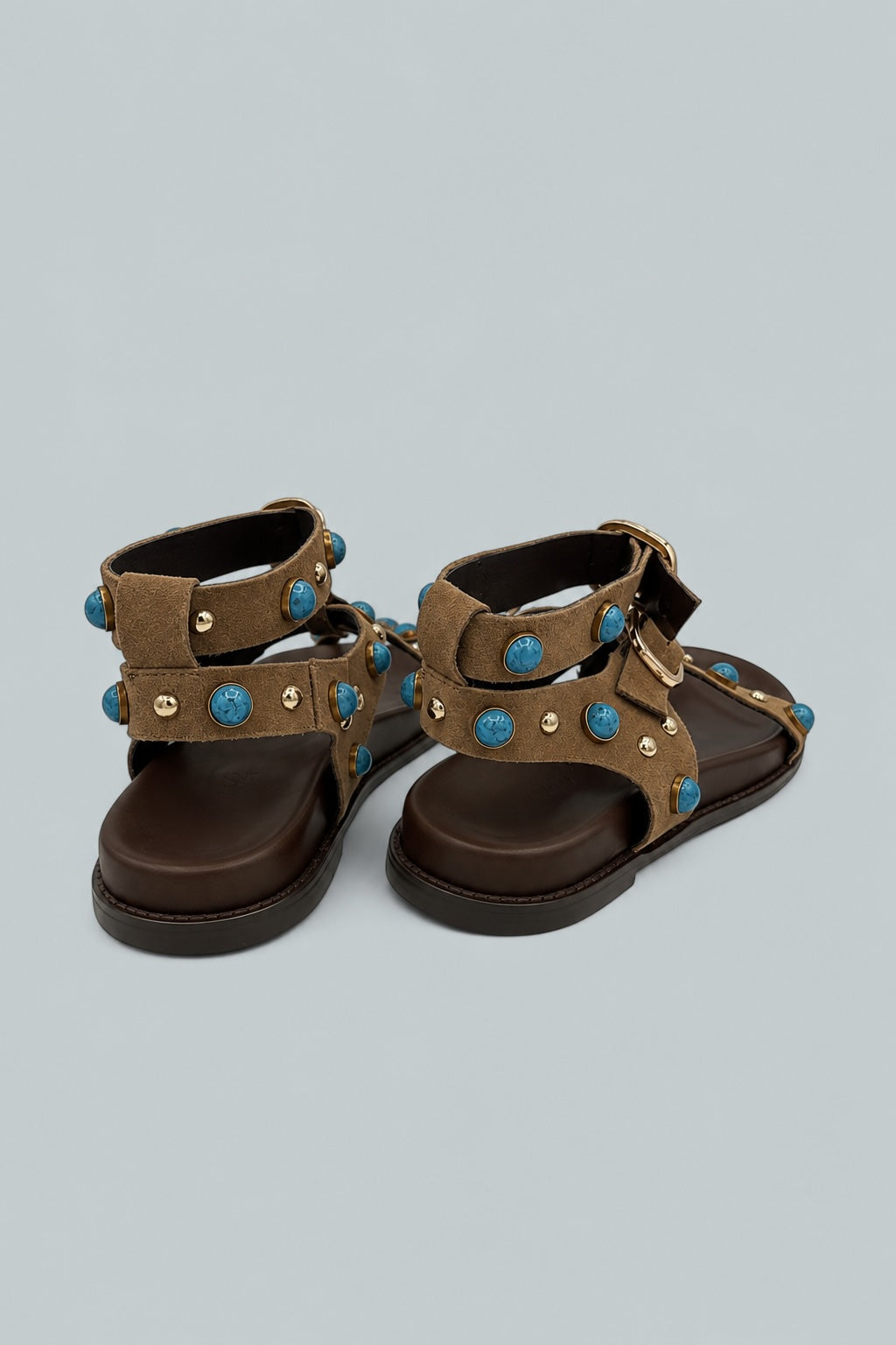 Ava Phillippe Women's Jazzy Embellished Sandals Exclusive - Brown Suede