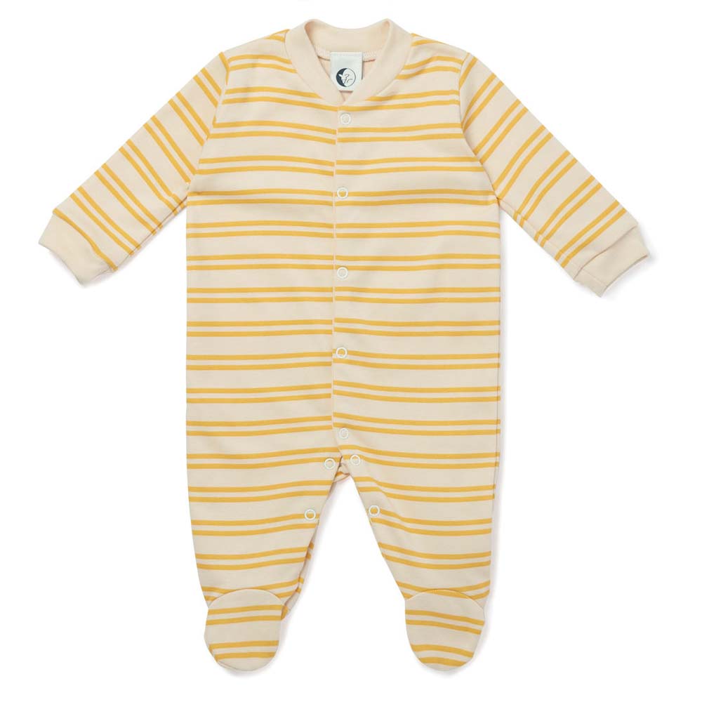 Baby Sleepsuit - Oyster Stripe