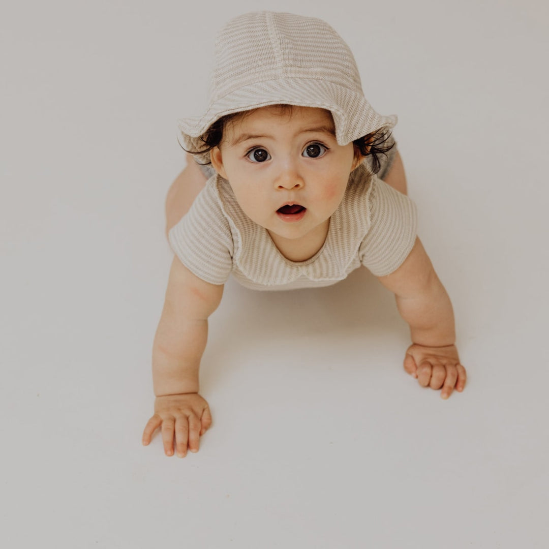 Baby Sun Hat - Stone Stripe