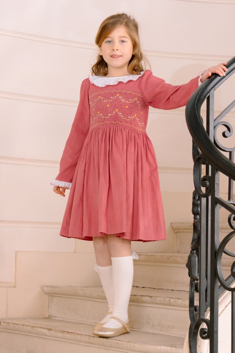 Chiara Smocked Dress - Pink