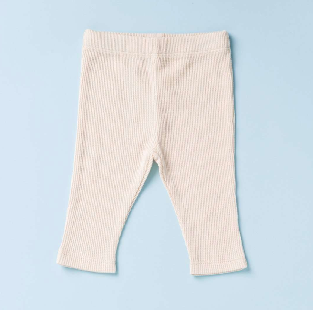 Luxe Waffle Welcome Home Pant - Beige/Natural