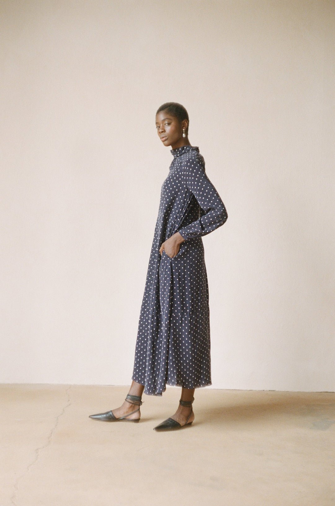 Jordan Dress - Dotted Navy