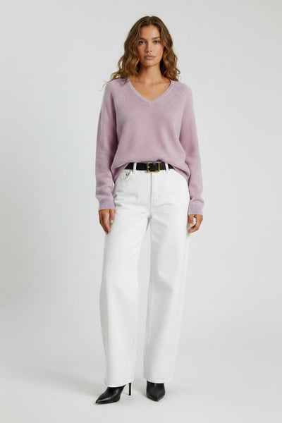 Shaker Knit V - Heather