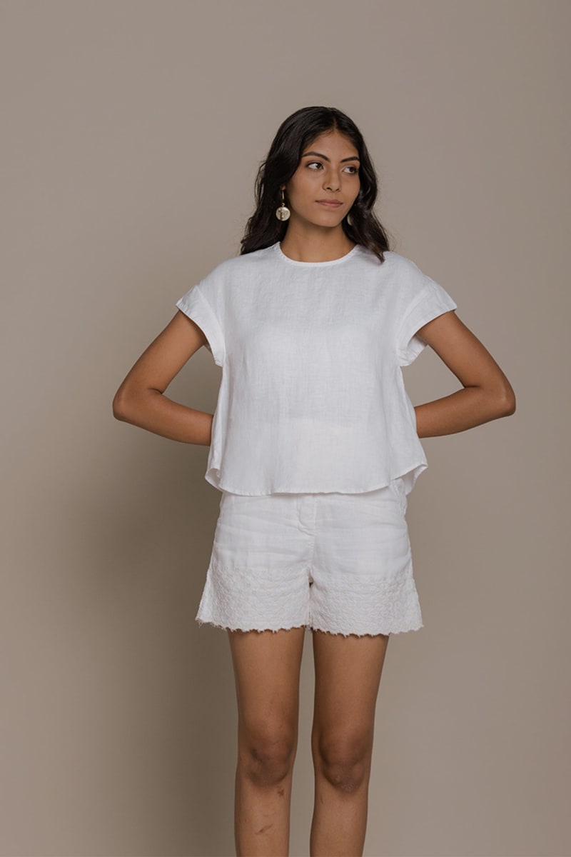 Sandcastle Saturdays Top - Coconut White