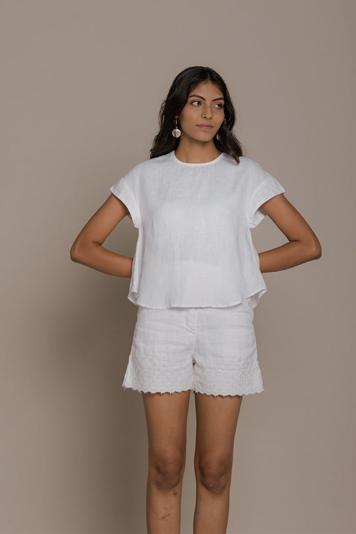Sandcastle Saturdays Top - Coconut White