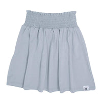 Smocked Skirt - Glacial Grey