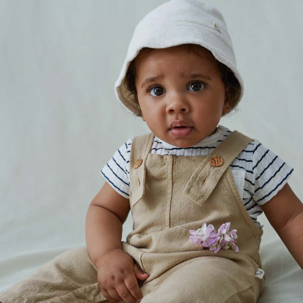 Rustic Cotton Baby Overalls - Sand Pants My Little Cozmo 