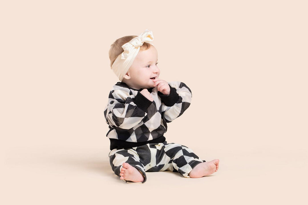 Baby Leggings with Print - Black