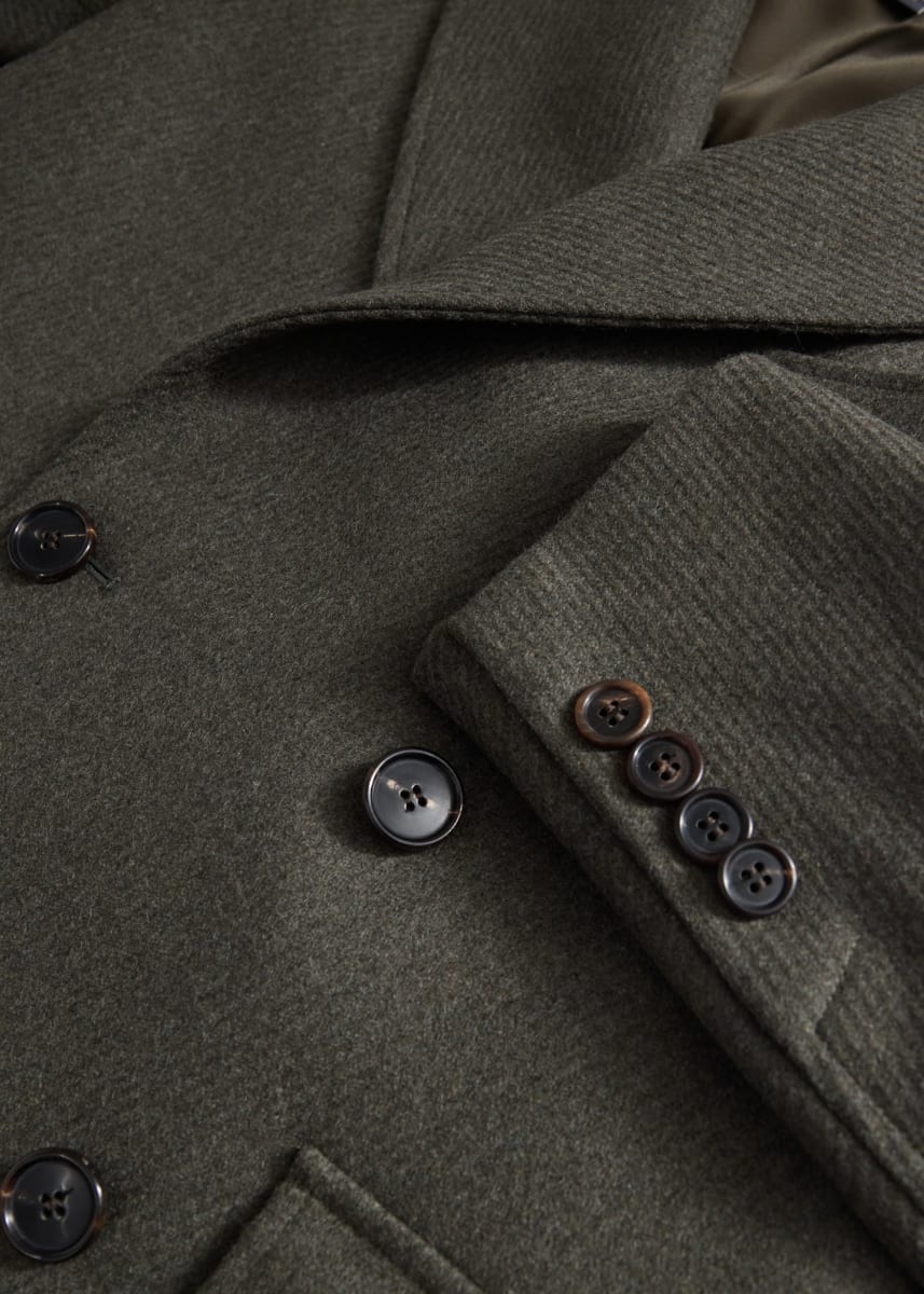 Belted Structured Coat - Olive