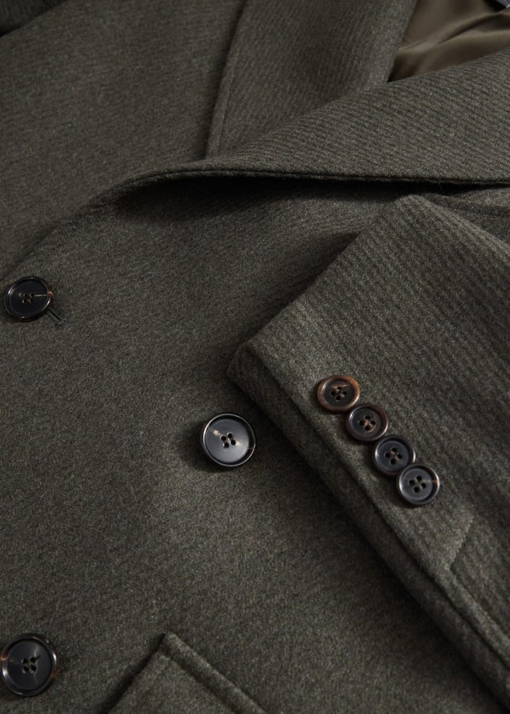 Belted Structured Coat - Olive