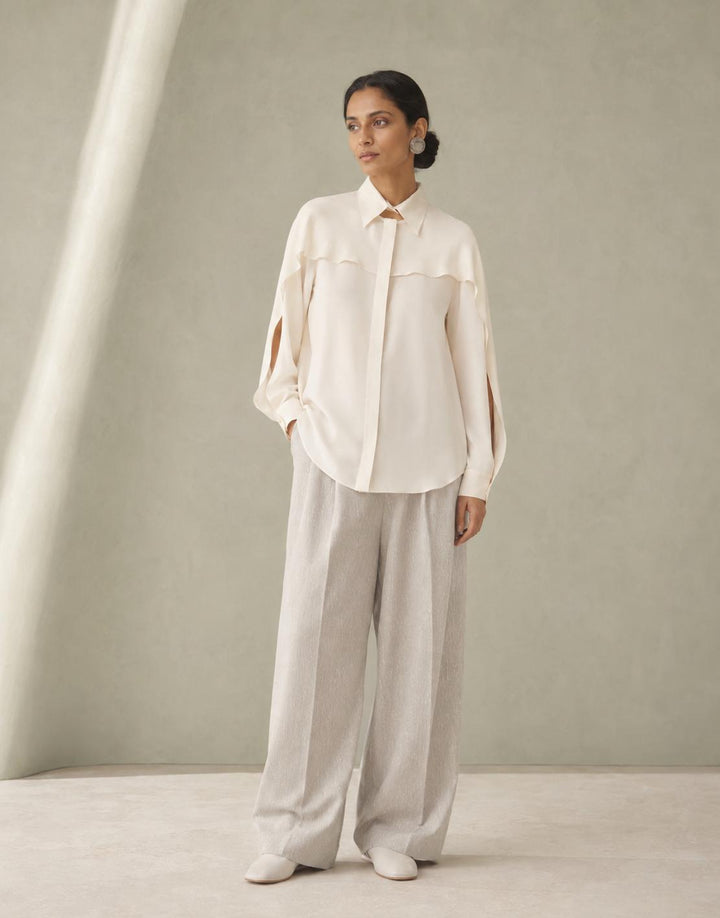 Crepe De Chine Shirt - Butter