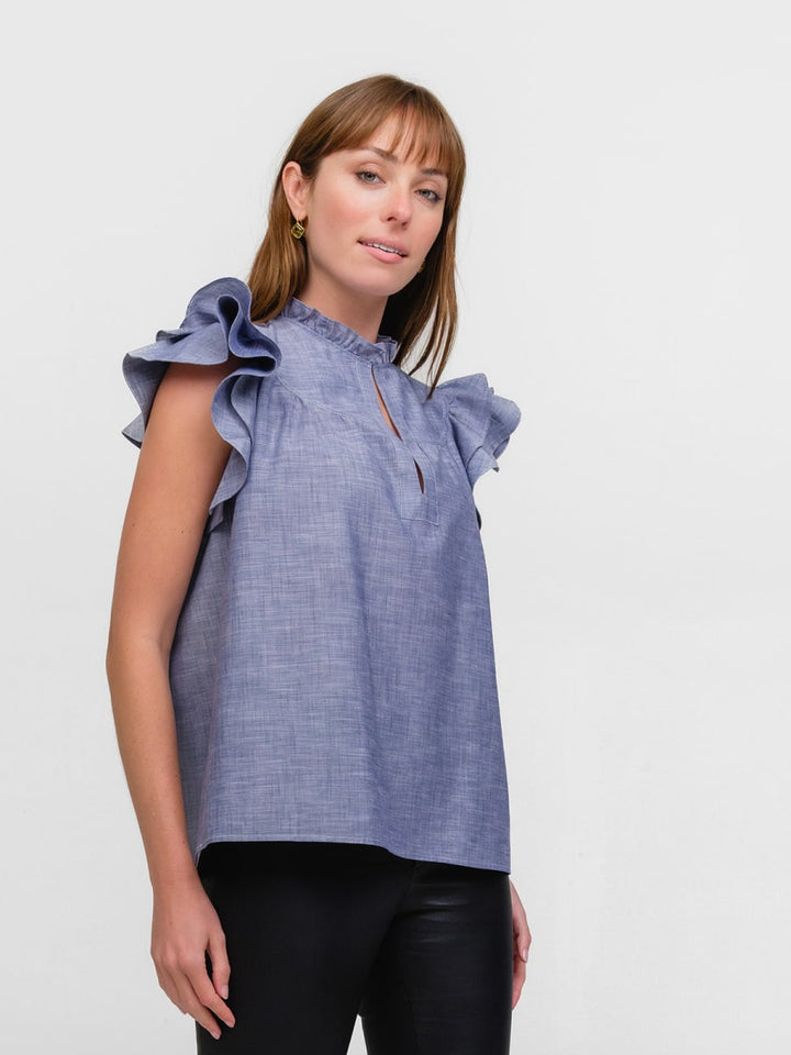 Flutter Sleeve - Denim Does The Country Club