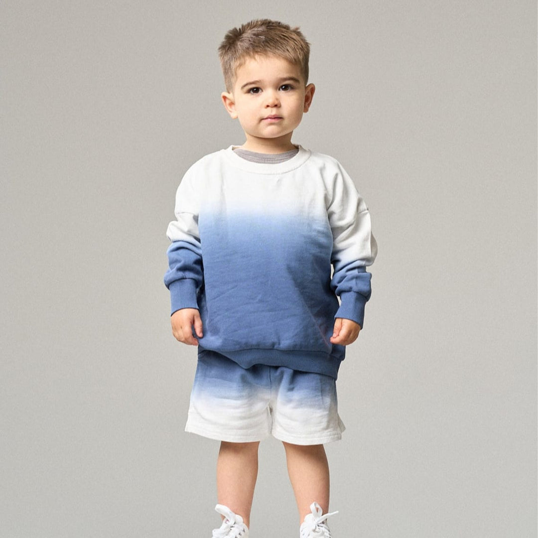 Ombre Sweatshort - Blue