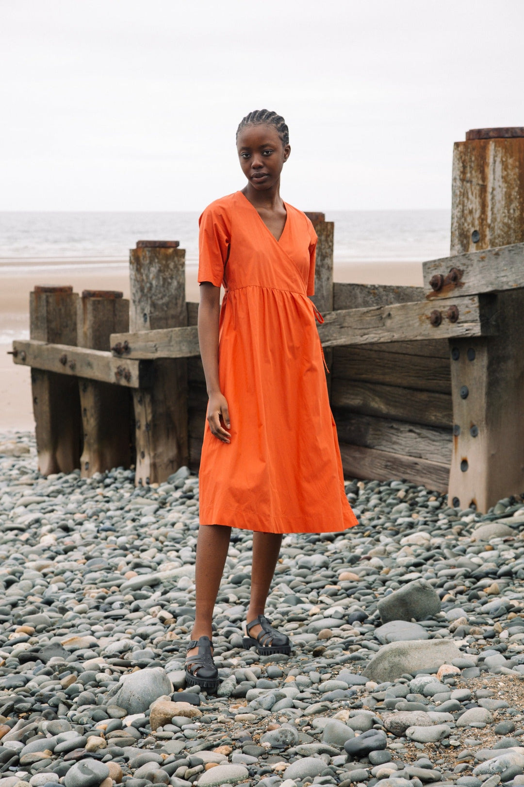 Gali Organic Cotton Dress - Rust