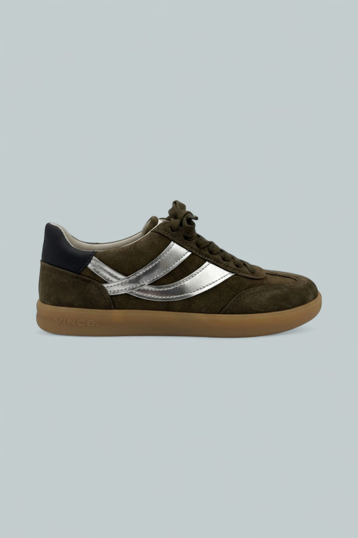 Oasis Suede & Leather Sneaker - Militare/Silver