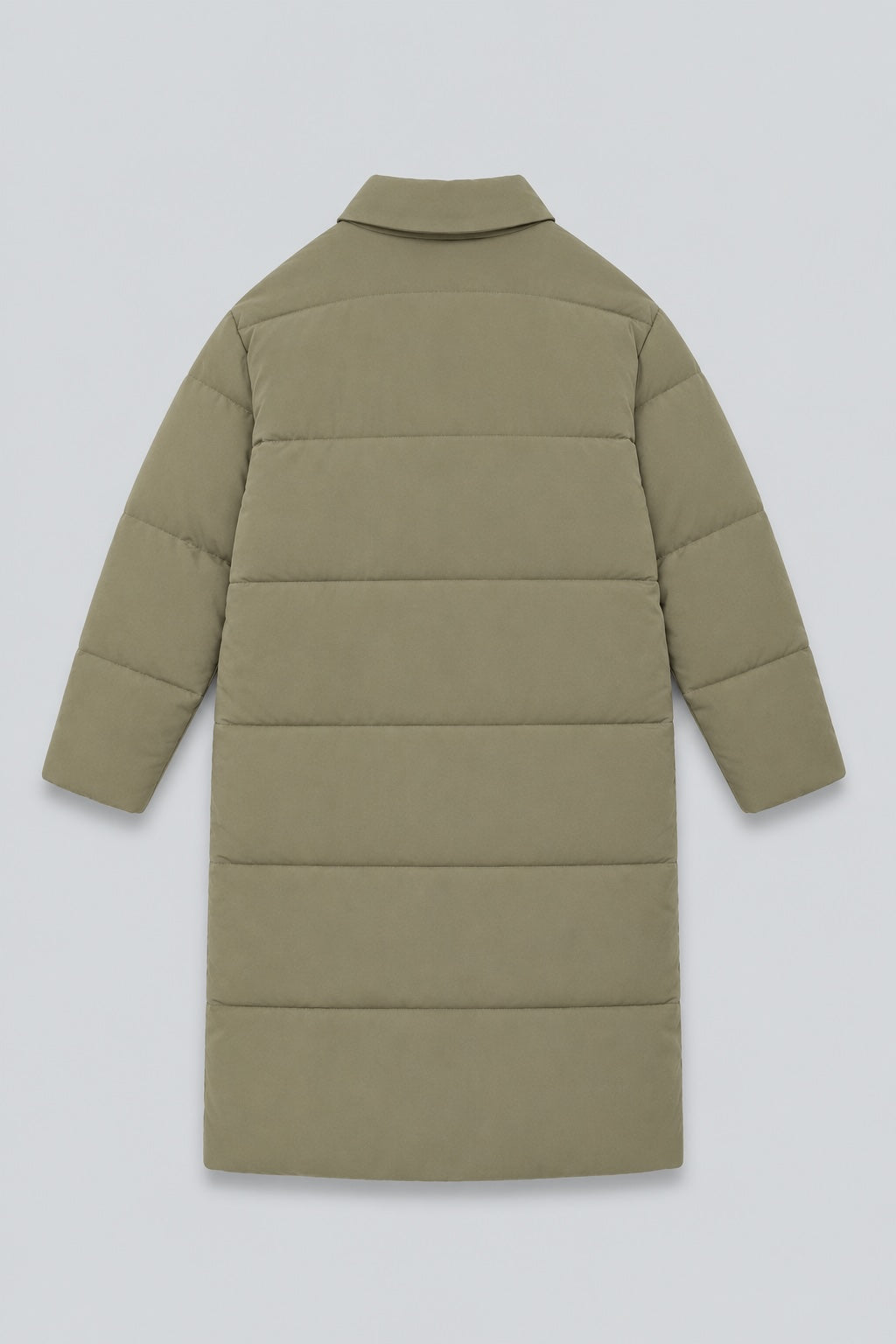 Long Puffer Coat - Sage